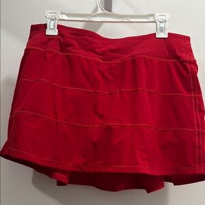 Lululemon red tennis skirt